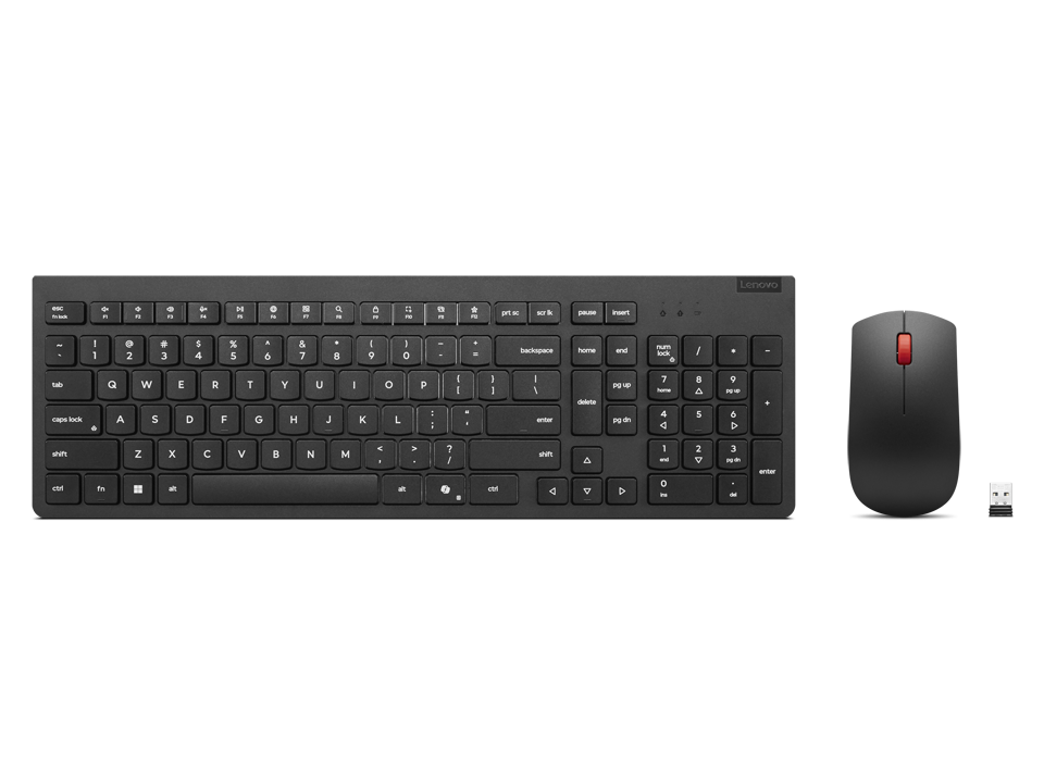 Kit de Teclado y Mouse Lenovo Essential Gen 2, Inalámbrico, RF Inalámbrico, Negro, Inglés