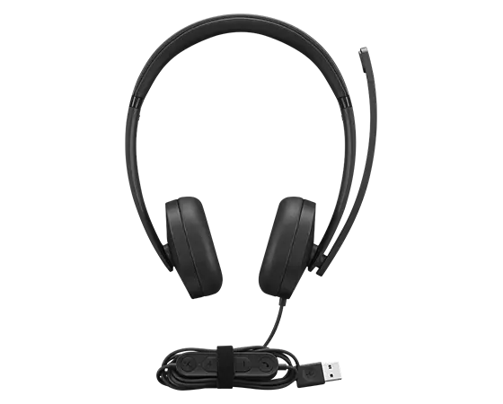 Lenovo Audífonos con Micrófono 4XD1P83425, Alámbrico, USB, Negro