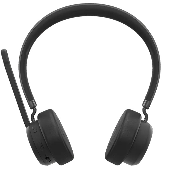 Lenovo Audífonos con Micrófono Wireless Stereo Headset, Bluetooth, Inalámbrico, USB-C, Negro