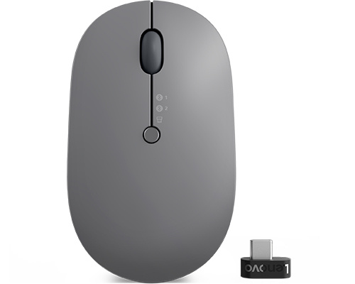 Mouse Lenovo Óptico Go, Inalámbrico, USB C, 2400DPI, Negro