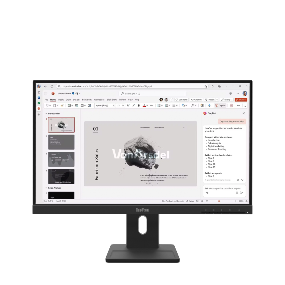 Monitor Lenovo ThinkVision E22-40 LCD 21.5", 1920x1080 Full HD, 100Hz, HDMI/DisplayPort, Bocinas Integradas, Negro