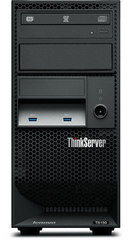 Servidor Lenovo ThinkServer TS150, Intel Xeon E3-1225V5 3.70GHz, 8GB DDR4, 1TB, max. 24TB, 3.5'', SATA, Tower (4U) - no Sistema Operativo Instalado