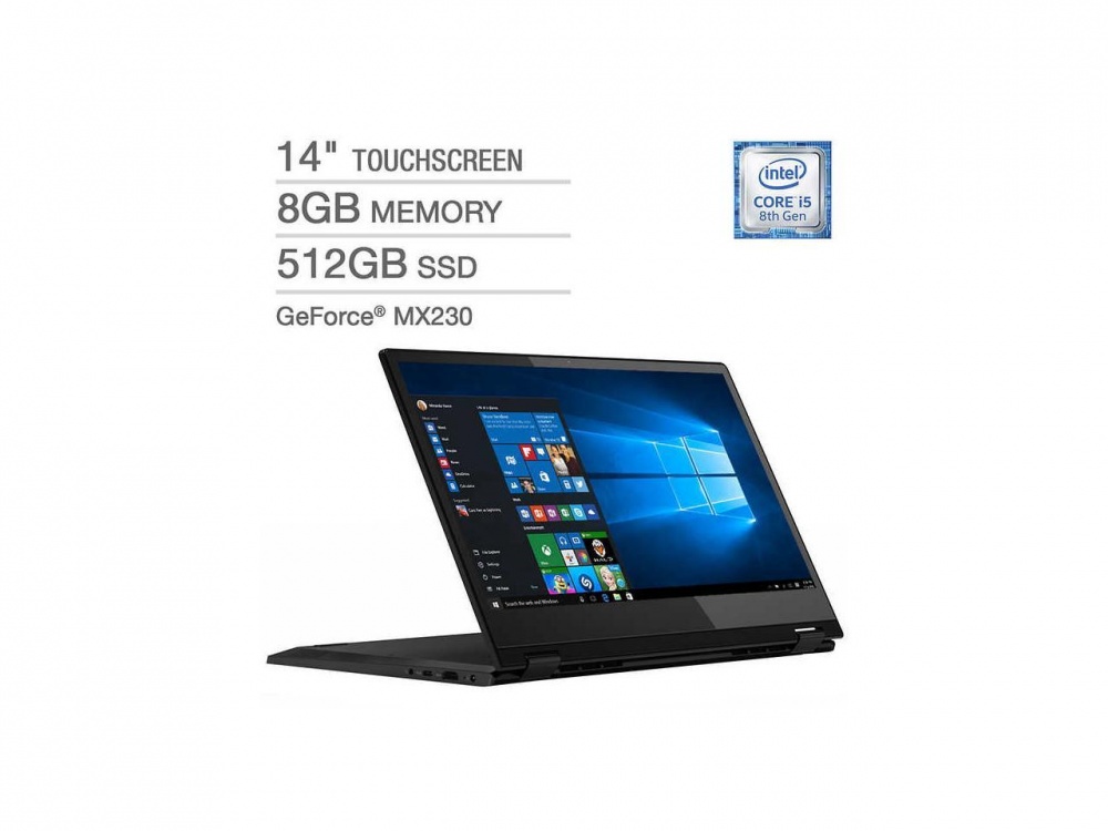 Lenovo 2 en 1 IdeaPad Flex-14IWL 14" Full HD, Intel Core i5-8265U 1.60GHz, 8GB (2 x 4GB), 512GB SSD, NVIDIA GeForce MX230, Windows 10 Home 64-bit, Negro