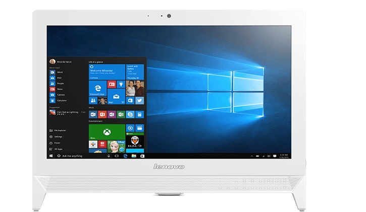 Lenovo IdeaCentre C20-00 All-in-One 19.5'', Intel Celeron J3060 1.60GHz, 4GB, 1TB, Windows 10 Home 64-bit, Blanco