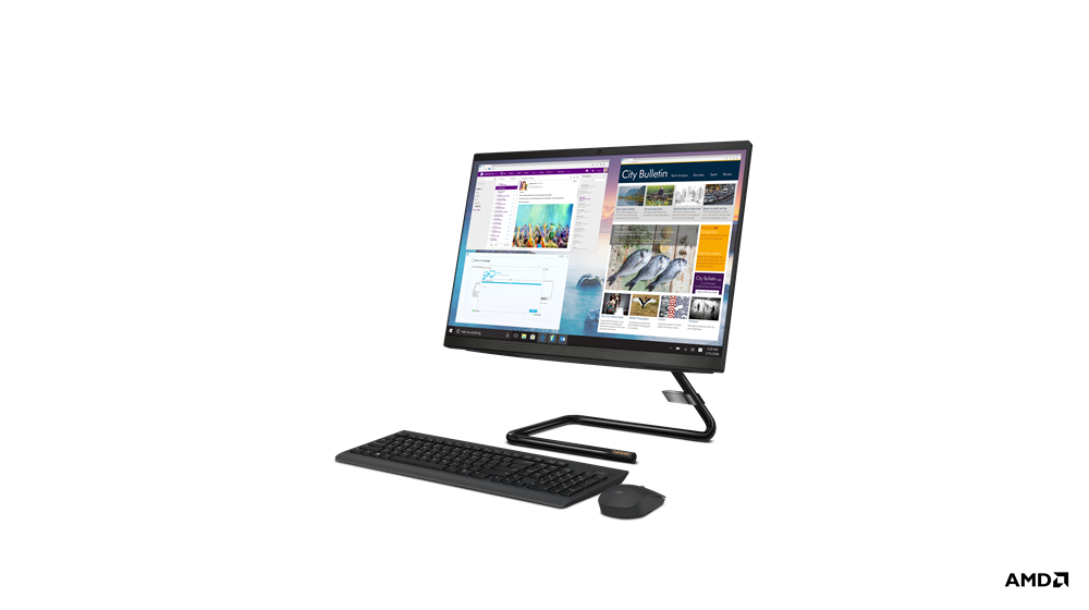 Lenovo IdeaCentre 3-22ADA05 All-in-One 21.5", AMD Ryzen 3 3250U 2.60GHz, 8GB, 1TB + 128GB SSD, Windows 10 Home 64-bit, Negro
