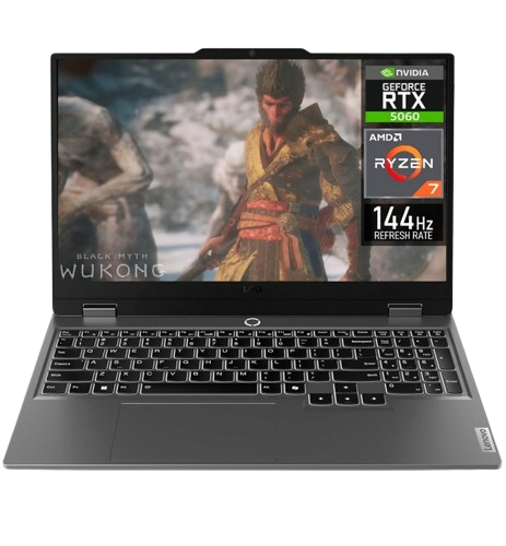 Laptop Gamer Lenovo LOQ 15AHP10, 15.6" 1920x1080 Full HD, AMD Ryzen 7 250, NVIDIA GeForce RTX 5060, 24GB, 512GB SSD, Windows 11 Home, Inglés