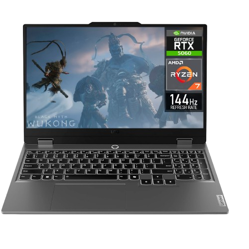 Laptop Gamer Lenovo LOQ 15AHP10, 15.6" 1920x1080 Full HD, AMD Ryzen 7 250, NVIDIA GeForce RTX 5060, 32GB, 1TB SSD, Windows 11 Home, Inglés