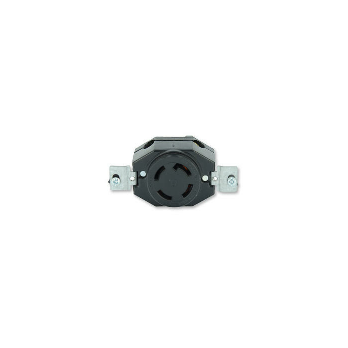 Leviton Tomacorriente 03430-000, 1 Enchufe, 120V, 30A, Negro