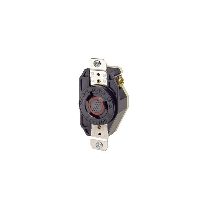 Leviton Tomacorriente 2340, 1 Enchufe, Nema L8-20, 480V, 20A, Negro