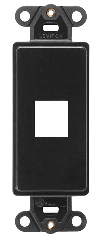 Leviton Placa para Pared 41641-00E, 1 Puerto, 1 Pieza, Negro