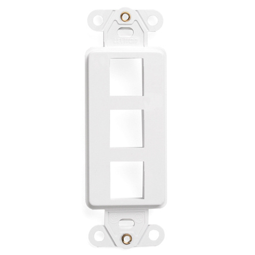 Leviton Placa para Pared 41643-00W, 3 Puertos, 1 Pieza, Blanco