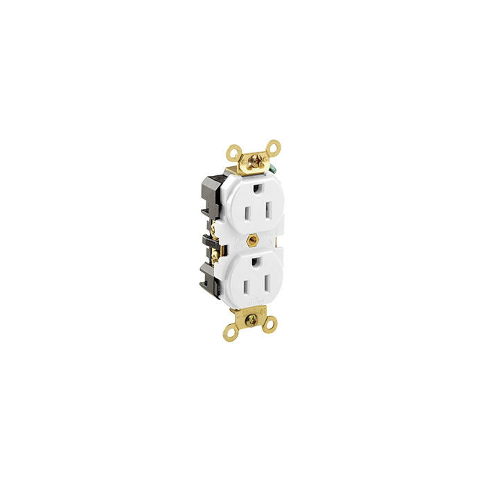 Leviton Tomacorriente 5262-W, 2 Enchufes, 125V, 15A, Blanco