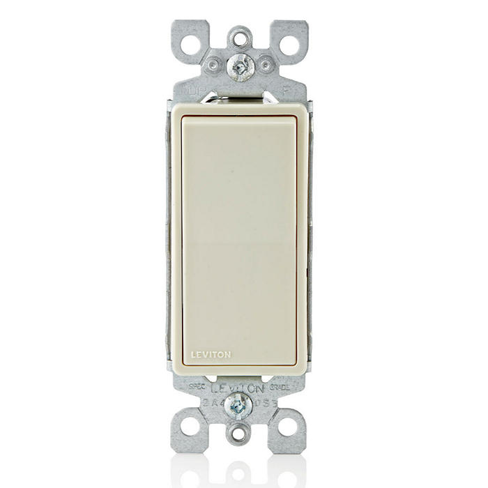 Leviton Decora 5601-2WS Rocker Switch in WHITE (15A 120/277V AC)-10