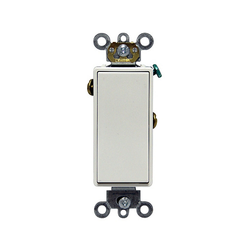 Leviton Apagador 5691-2W, 1 Vía, 15A, Blanco