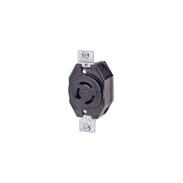 Leviton Conector de Media Vuelta, 20A, 125 - 250V, Negro