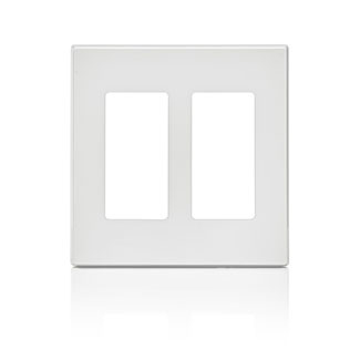 Leviton Placa de Pared 80309-SW, 2 Puertos, Blanco