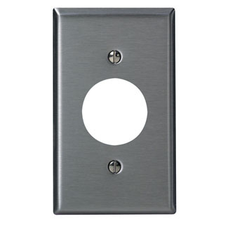 Leviton Placa para Pared 84004-40, 1 Puerto, Acero Inoxidable