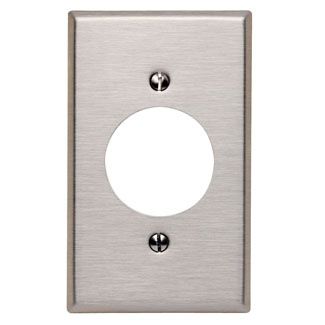 Leviton Placa para Pared 84020-40, 1 Puerto, Acero Inoxidable