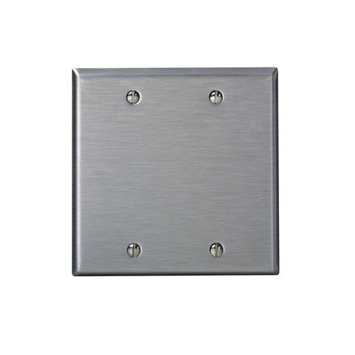 Leviton Placa Ciega para Pared 84025, Acero Inoxidable