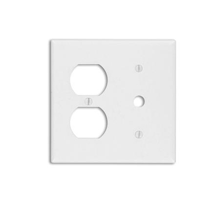 Leviton Placa de Pared 88078, 2 Puertos, Blanco