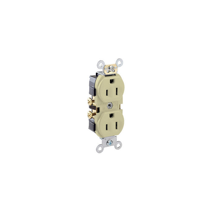 Leviton Tomacorriente CR15-I, 2 Enchufes, 125V, 15A, Marfil