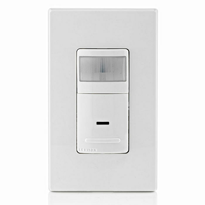 Leviton Interruptor de Luz con Sensor de Movimiento IPS02-1LW, Blanco