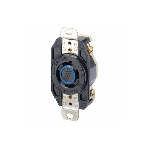 Leviton Tomacorriente LEV-2420, 1 Enchufes, 250V, 20A, Negro