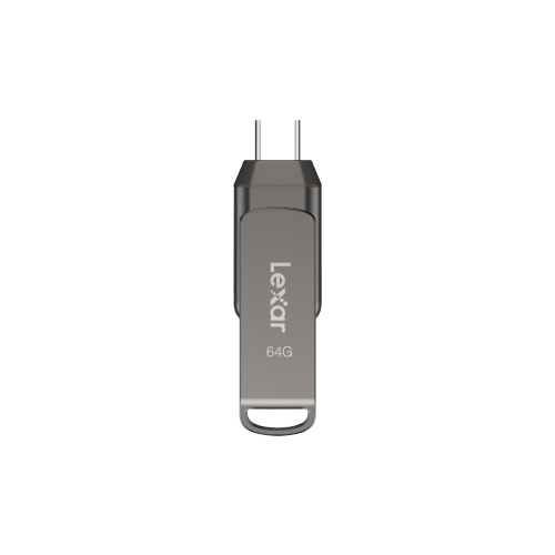 Memoria USB JumpDrive Dual Drive D400, 64GB, USB-C 3.1, Lectura 130MB/s, Plata
