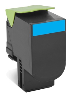 Tóner Lexmark 70C80C0 Cian, 1.000 Páginas