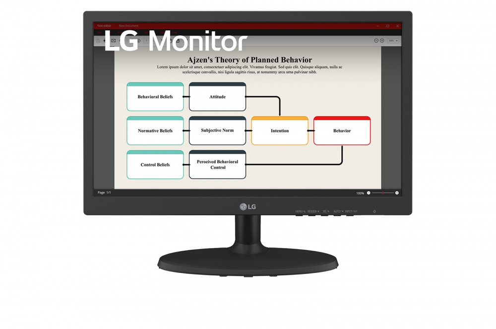 Monitor LG 19BA300-B LED 18.5", 1366x768 HD, 60Hz, HDMI/DisplayPort, Negro