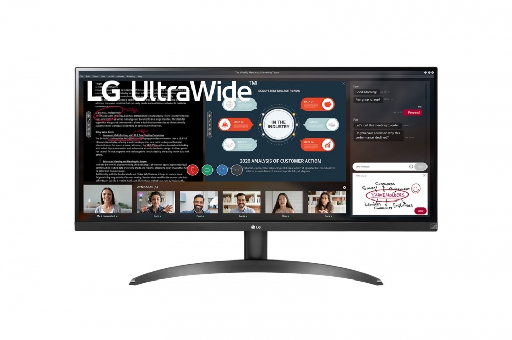 Monitor LG 29WP500-B LCD 29", Full HD, UltraWide, FreeSync, 75Hz, HDMI, Negro