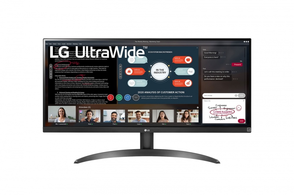 Monitor LG 29WP500-B LCD 29", 2560x1080 Ultra Wide Full HD, FreeSync, 75Hz, HDMI, Negro 