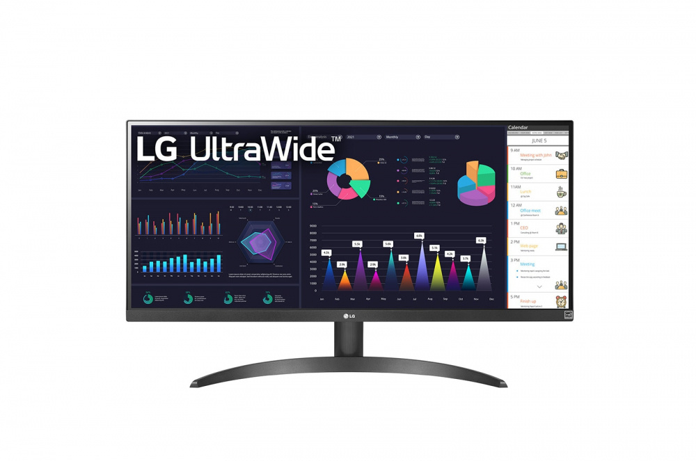 Monitor LG 29WQ500-B LED 29", 2560x1080 Ultra Wide Full HD, FreeSync, 100Hz, HDMI/DisplayPort, Negro 
