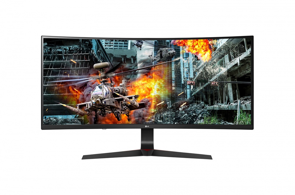 Monitor Gamer LG 34GL750-B LED 34", Full HD, Ultra Wide, G-Sync, Adaptive-Sync (FreeSync), 144Hz, HDMI, Negro/Rojo