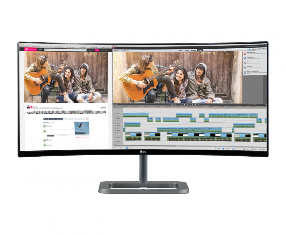 Monitor Curvo LG 34UC87C LED 34'', Ultra Wide, HDMI, Bocinas Integradas (2 x 7W), Negro