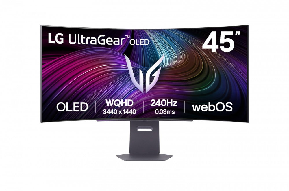Monitor Gamer Curvo LG 45GX90SA-B OLED 45", 3440x1440 Ultra Wide Quad HD, G-Sync/FreeSync, 240Hz, HDMI/DisplayPort, Bocinas Integradas, Negro