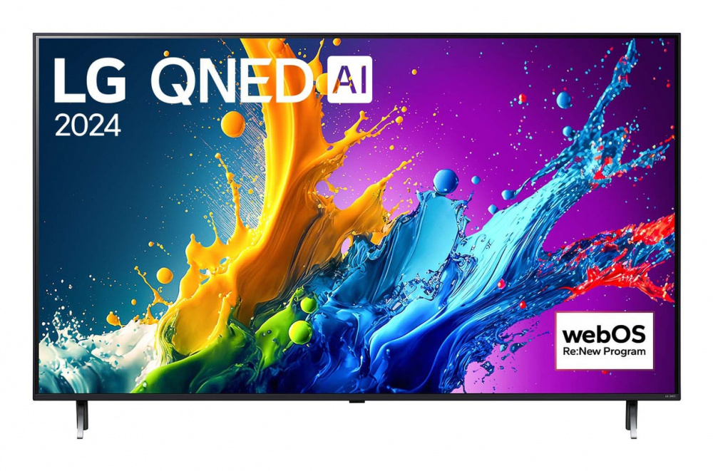 LG Smart TV QNED QNED80T 55", 4K Ultra HD, Negro