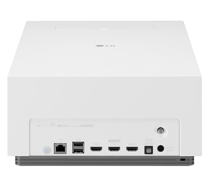 Proyector Portátil LG HU710WOOT LED, 3840x2160 4K Ultra HD, 2000 lúmenes ANSI, Inalámbrico, Tiro Corto, con Bocinas, Blanco