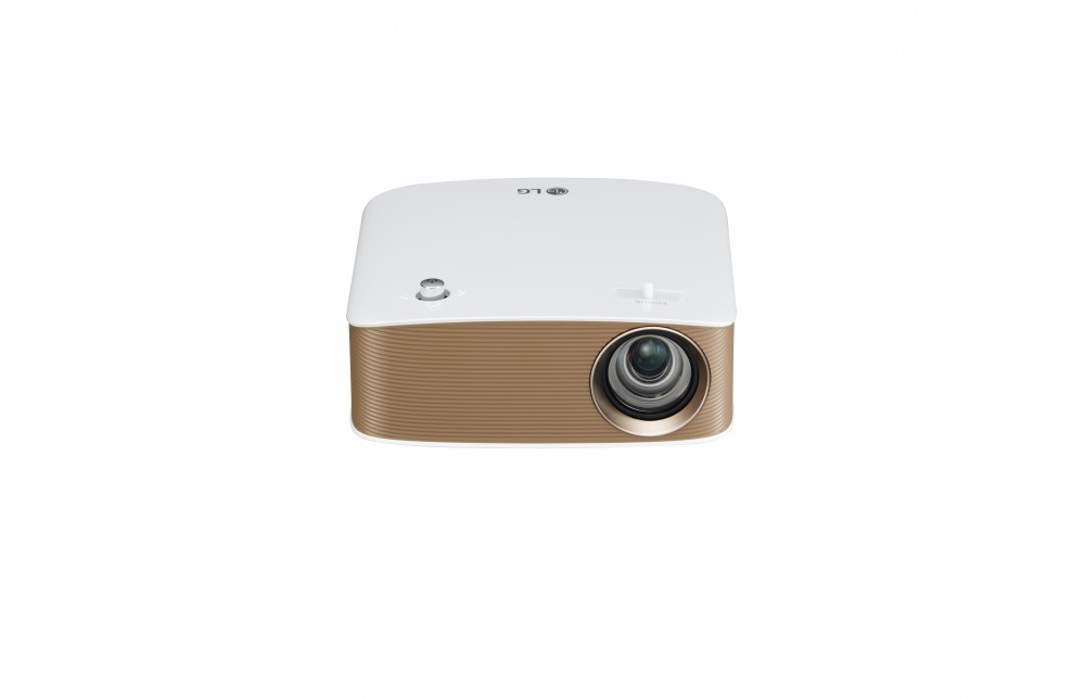 Proyector Portátil LG PH150G LCOS, 720p 1280 x 720, 130 Lúmenes, Bluetooth, Inalámbrico, con Bocinas, Oro/Blanco