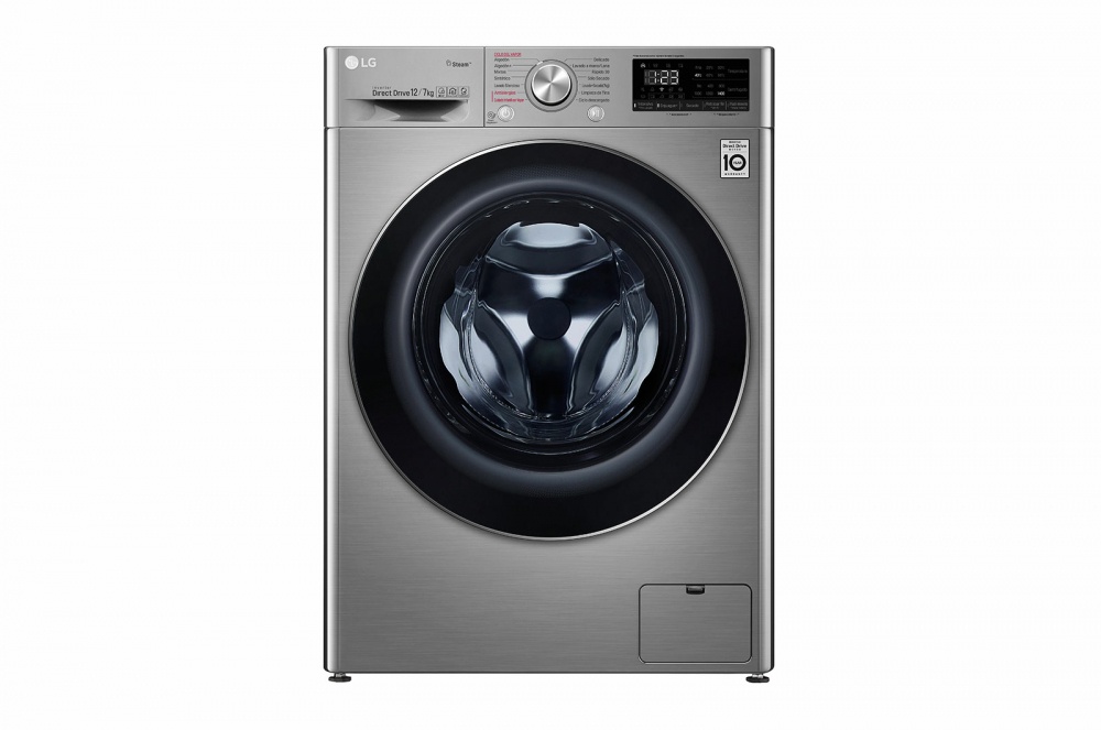 LG Lavasecadora de Carga Frontal WD12VVC4S6S, 12kg Lavado / 7kg Secado, Gris 