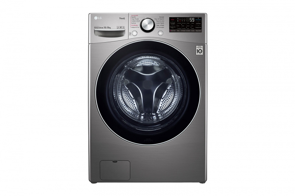 LG Lavadora de Carga Frontal WD16SG2S6, 16kg, Plata