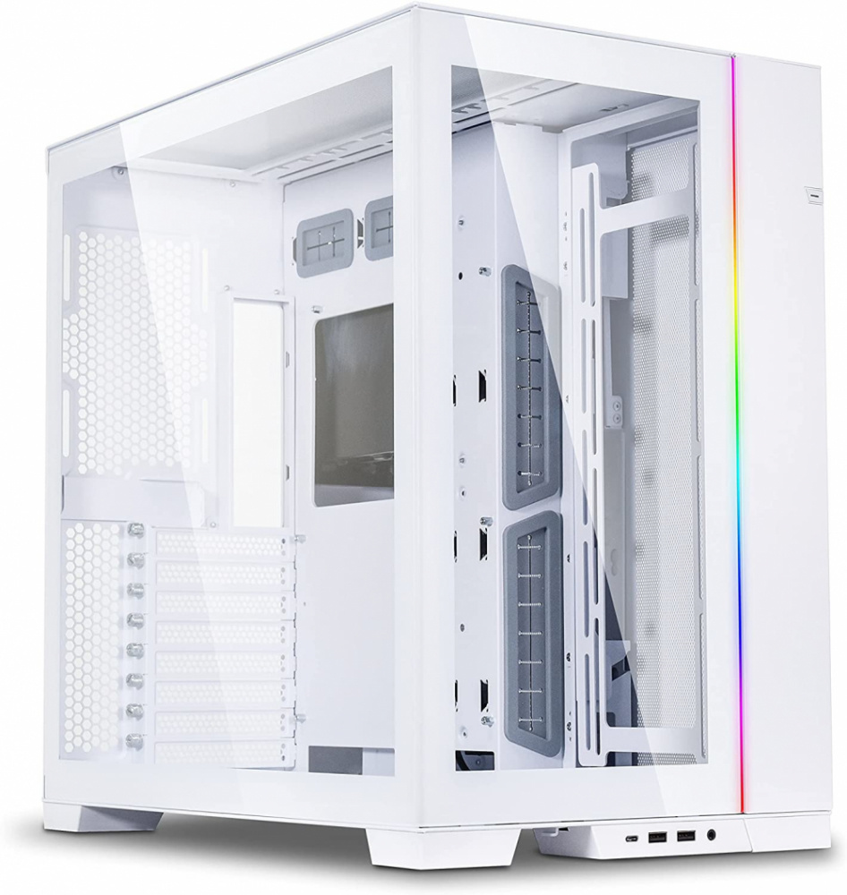 Gabinete Lian Li O11 Dynamic EVO con Ventana RGB, Midi-Tower, ATX/Micro-ATX/ITX, USB 3.0, sin Fuente/Ventiladores Instalados, Blanco