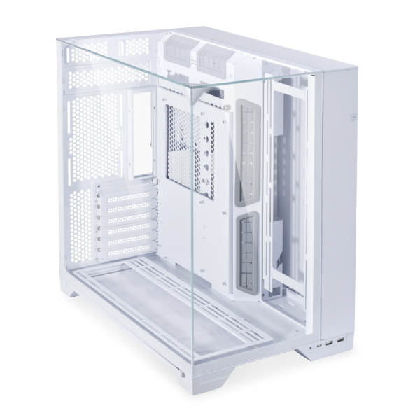 Gabinete Lian Li O11 Vision con Ventana, Tower, ATX/EATX/micro ATX/Mini-ITX, USB 3.0, sin Fuente, sin Ventiladores Instalados, Blanco