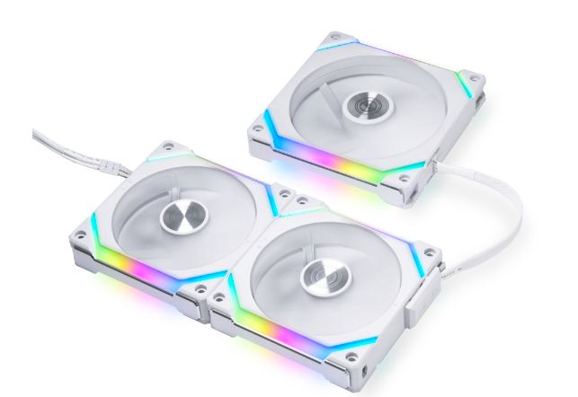 Ventilador Lian Li UNI SL V2 ARGB, 120mm, 250 - 2000RPM, Blanco, 3 Piezas