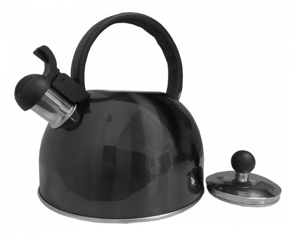 Liftor Tetera Silbadora Y315NE25, 2.5 Litros, Acero Inoxidable, Negro