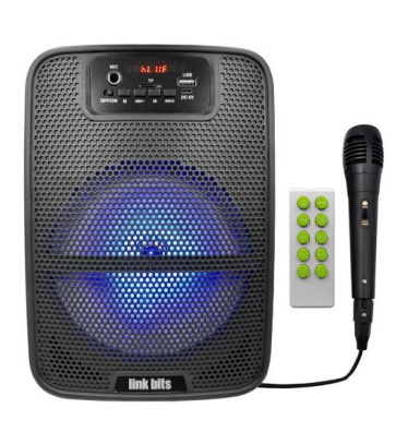 Link Bits Bocina Portátil SA667TL, Bluetooth, Alámbrico/Inalámbrico, 10W, Negro