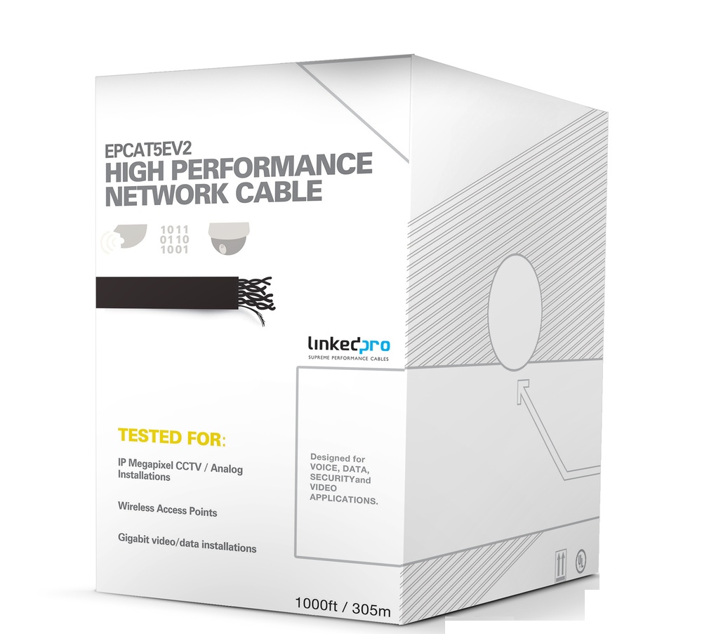 LinkedPRO Bobina de Cable Ethernet Cat5e, UTP, 305 Metros