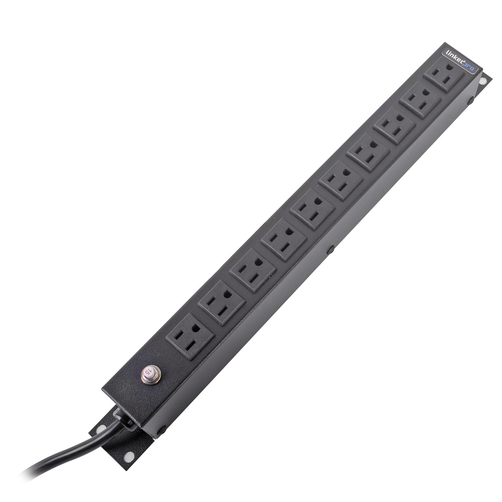 LinkedPRO PDU para Rack 1U HTCM-1U-10C, 15A, 120V, 10 Salidas