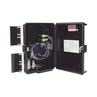 LinkedPRO Cierre de Empalme para Fibra Óptica LP-FAT08, 8 acopladores SC/APC, Negro