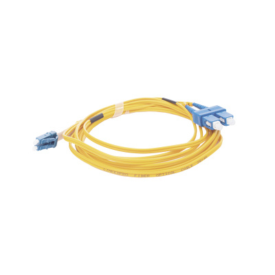 LinkedPRO Cable Fibra Óptica Monomodo Dúplex G.652D LC/UPC Macho - SC/UPC Macho, 3 Metros, Amarillo